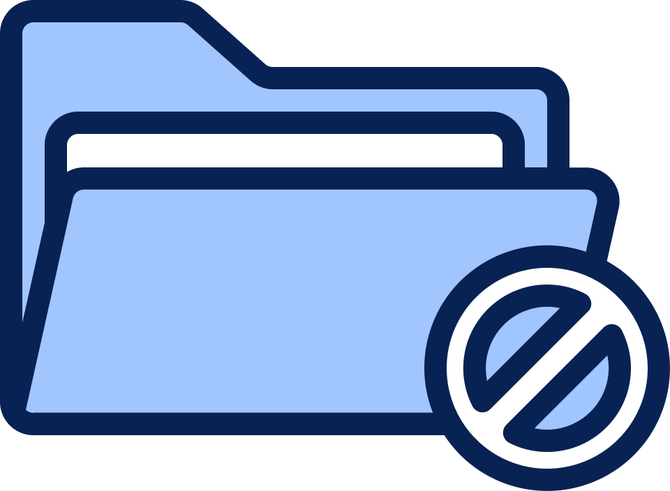 Ícono de un folder sin elementos para una página sin registros.