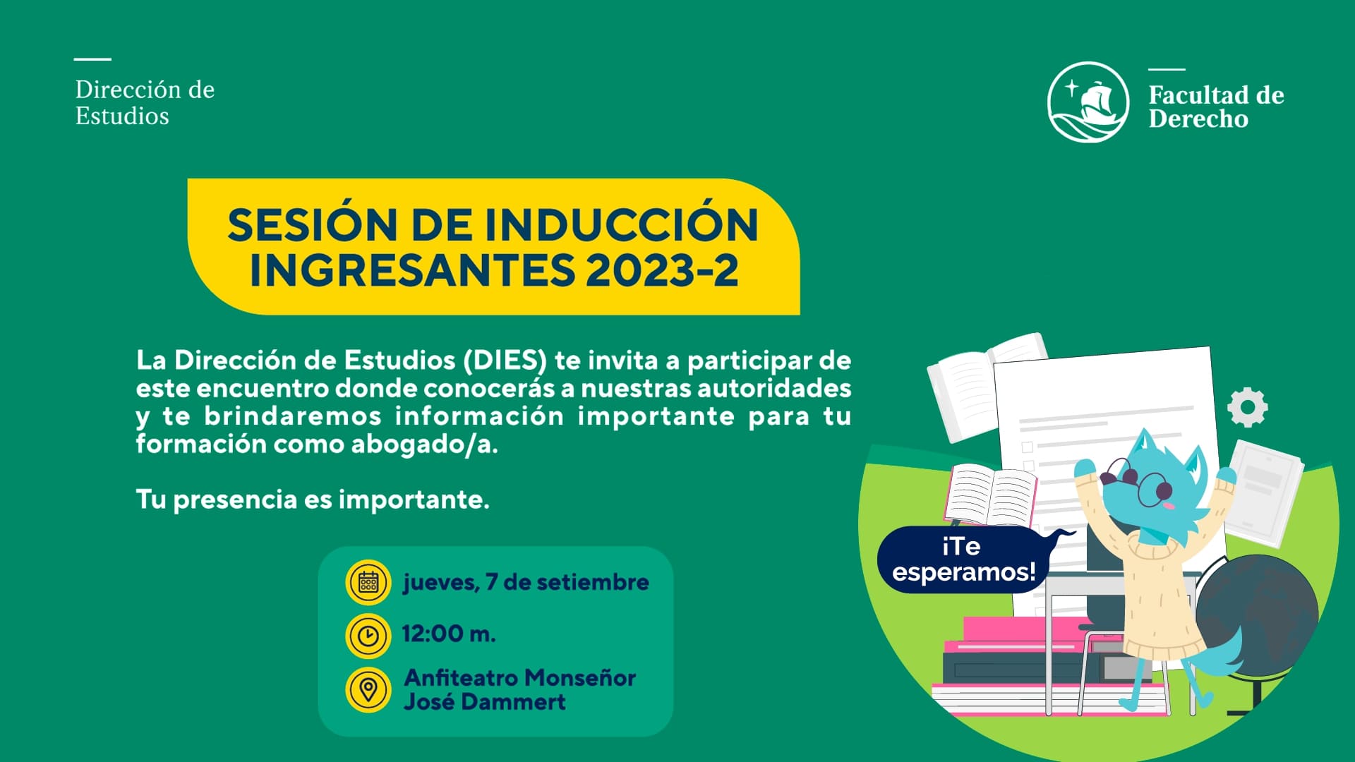 ¡participa En La Sesión De Inducción A Ingresantes 2023 Ii Facultad De Derecho 6189