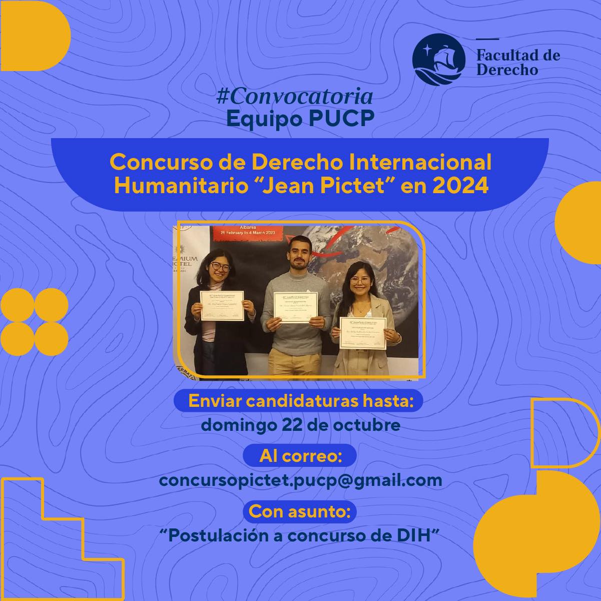 Convocatoria de equipo PUCP JeanPictet Competition 2024 Facultad de
